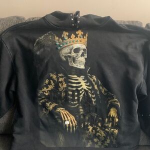 Black Skeleton Graphic Jacket